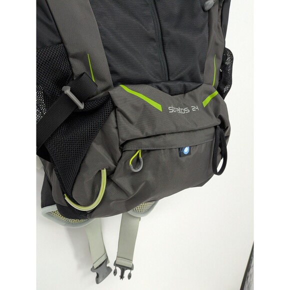 Osprey Packs Stratos 24 Hiking Backpack, Black, o/s, One  Osprey Stratos 24L Black Hiking Backpack Day NWT Green Raincover Outdoor Walk